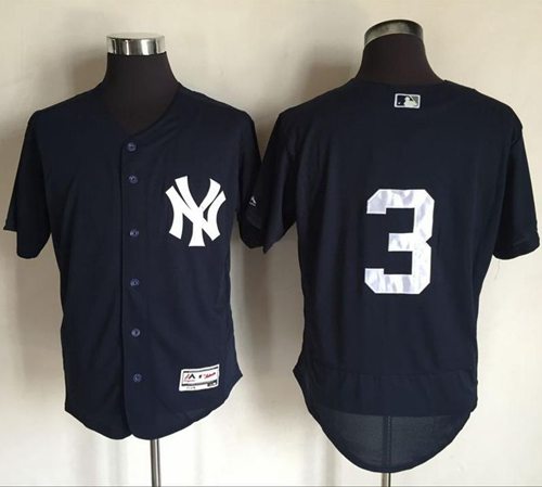 Yankees #3 Babe Ruth Navy Blue Flexbase Authentic Collection Stitched MLB Jersey